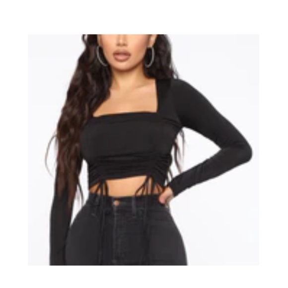Fashion Nova What’s The Ruche Cropped Top - 1X - Picture 1 of 4